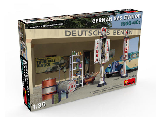 Miniart - GERMAN GAS STATION 1930-40s KIT 1:35 - Cod. MIN35598