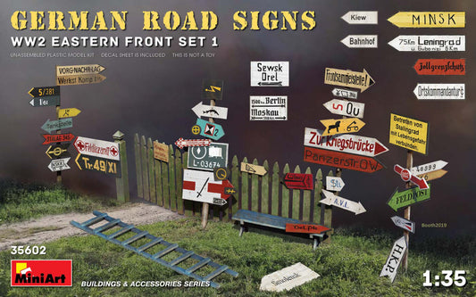 Miniart - GERMAN ROAD SIGNS WW2 EASTERN FRONT SET 1 KIT 1:35 - Cod. MIN35602