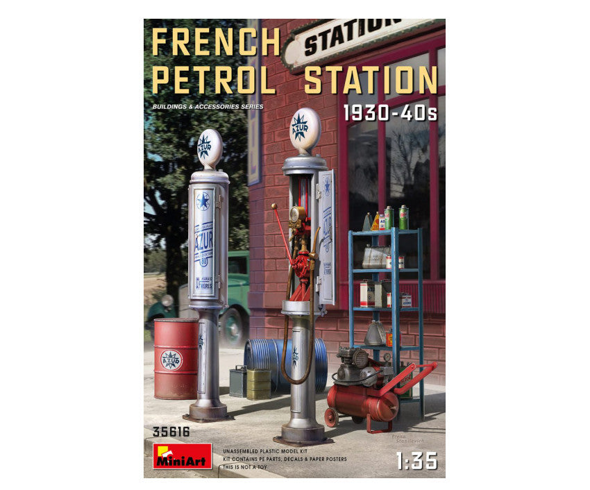 Miniart - FRENCH PETROL STATION 1930-40S KIT 1:35 - Cod. MIN35616