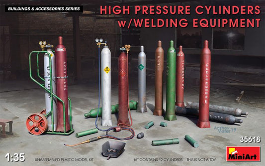 Miniart - HIGH PRESSURE CYLINDERS W/WELDING EQUIPMENT KIT 1:35 - Cod. MIN35618