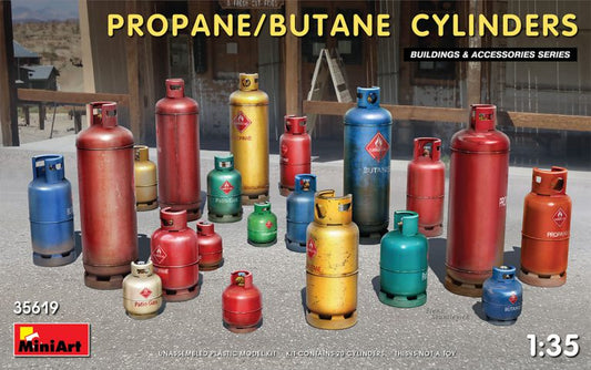 Miniart - PROPANE-BUTANE CYLINDERS KIT 1:35 - Cod. MIN35619