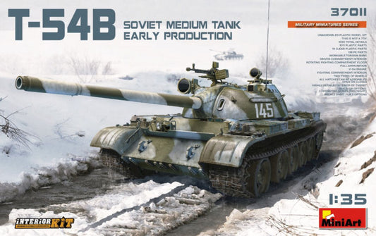 Miniart - T-54B SOVIET MEDIUM TANK EARLY PRODUCTION W/INTERIOR KIT 1:35 - Cod. MIN37011