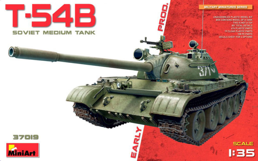 Miniart - T-54B SOVIET MEDIUM TANK EARLY PRODUCTION KIT 1:35 - Cod. MIN37019