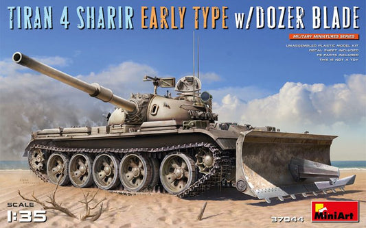Miniart - TIRAN 4 SHARIR EARLY TYPE W/DOZER BLADE KIT 1:35 - Cod. MIN37044