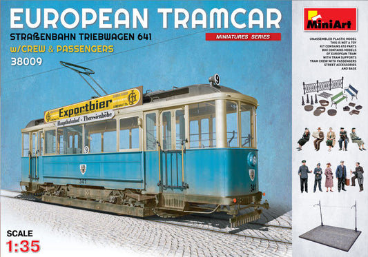 Miniart - EUROPEAN TRAMCAR W/CREW & PASSENGERS KIT 1:35 - Cod. MIN38009