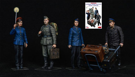 Miniart - GERMAN TRAIN STATION STAFF 1930-40 KIT 1:35 - Cod. MIN38010