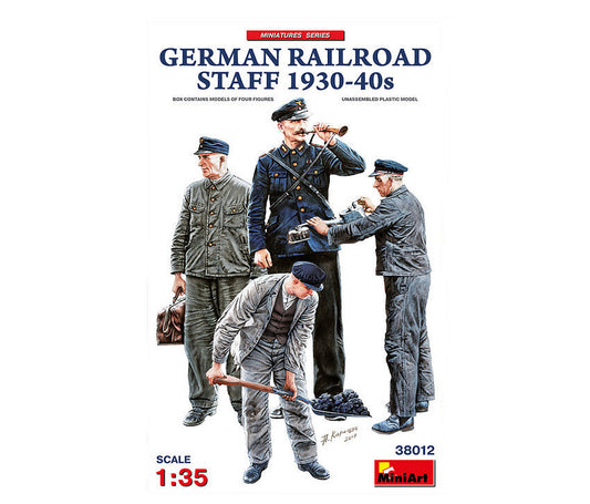 Miniart - GERMAN RAILROAD STAFF 1930-40s KIT 1:35 - Cod. MIN38012