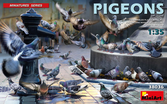 Miniart - PICCIONI PIGEONS KIT 1:35 - Cod. MIN38036