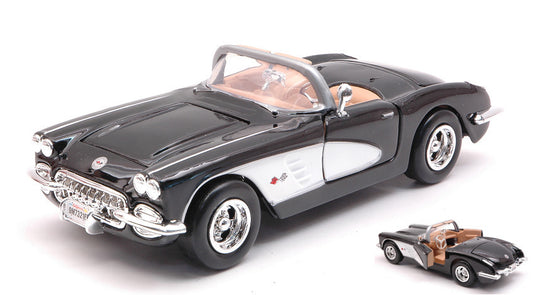 Motormax - CHEVROLET CORVETTE 1959 BLACK 1:24 - Cod. MTM73216BK