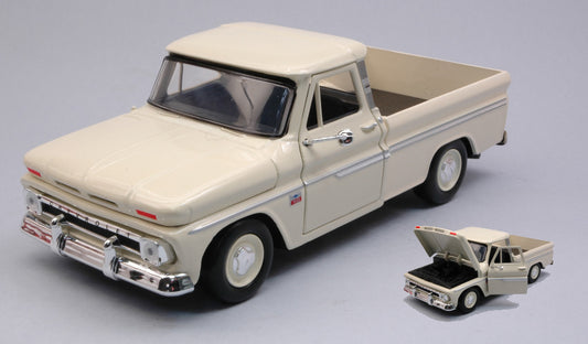 Motormax - CHEVROLET C10 FLETSIDE PICK-UP 1966 CREAM 1:24 - Cod. MTM73355BE