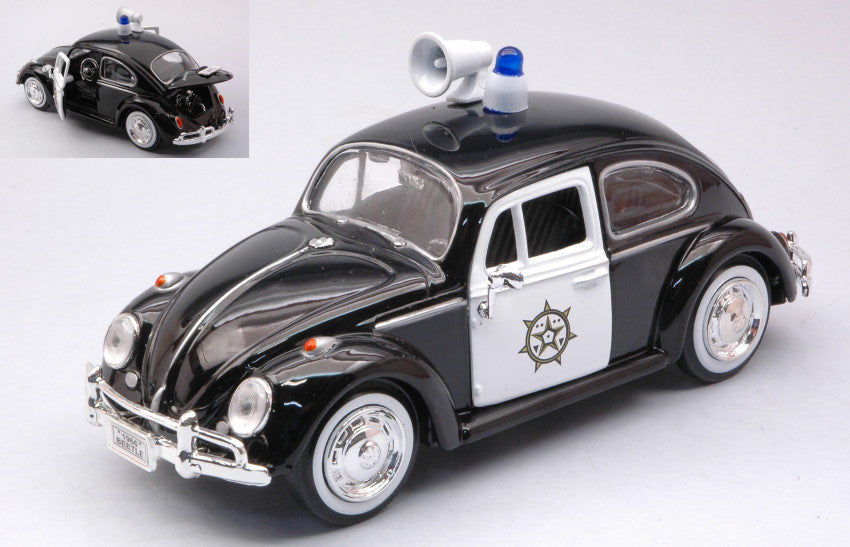 Motormax - VW BEETLE POLICE BLACK/WHITE 1:24 - Cod. MTM79578