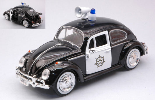 Motormax - VW BEETLE POLICE BLACK/WHITE 1:24 - Cod. MTM79578
