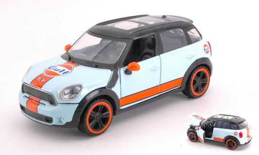 Motormax - MINI COOPER S COUNTRYMAN "GULF" LIGHT BLUE ORANGE 1:24 - Cod. MTM79653