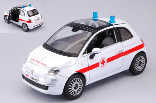 New Ray - FIAT NUOVA 500 CROCE ROSSA ITALIANA 1:24 - Cod. NY71383