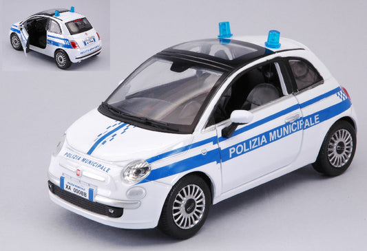 New Ray - FIAT NUOVA 500 POLIZIA MUNICIPALE 1:24 - Cod. NY71393