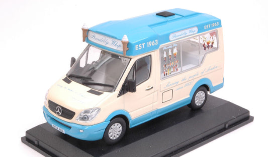Oxford - MERCEDES SPRINTER WHITBY MONDIAL ICE CREAM PICCADILLY WHIP 1:43 - Cod. OXFWM007