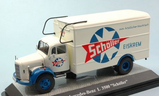 Premium Classixxs - MERCEDES L 3500 BOX WAGON SCHOLLER ICE CREAM 1:43 - Cod. PREM12403