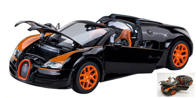 Rastar - BUGATTI VEYRON 16.4 GRAND SPORT 2012 BLACK/ORANGE 1:18 - Cod. RAT43900BO