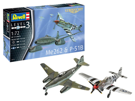 Revell - ME262 & P-51B COMBAT SET KIT 1:72 - Cod. RV03711