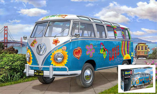 Revell - VW T1 SAMBA BUS "FLOWER POWER" KIT 1:24 - Cod. RV07050