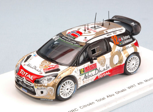 Spark Model - CITROEN DS3 N.12 4th MONTE CARLO 2015 M.OSTBERG-J.ANDERSSON 1:43 - Cod. S4508