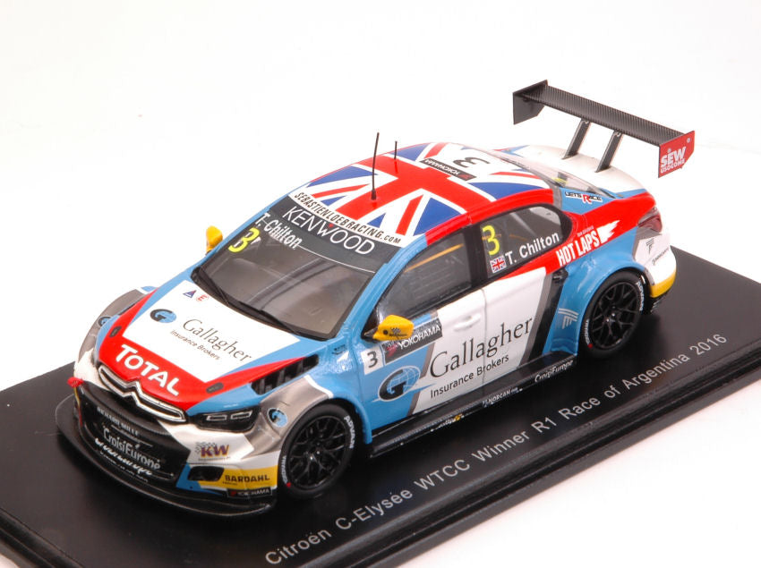 Spark Model - CITROEN C-ELISEE N.3 WINNER RACE ARGENTINA 2016 TOM CHILTON 1:43 - Cod. S5097