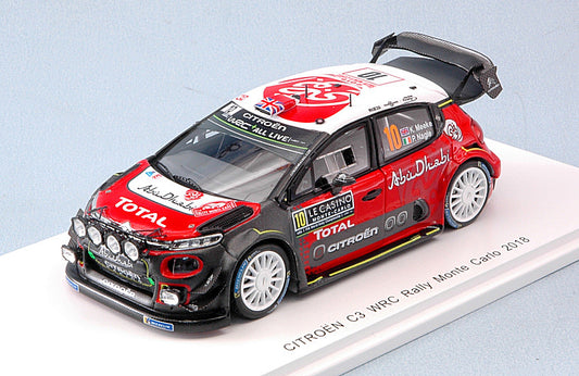 Spark Model - CITROEN C3 WRC N.10 4th MONTE CARLO 2018 K.MEEKE-P.NAGLE 1:43 - Cod. S5960