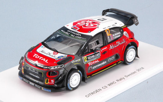 Spark Model - CITROEN C3 WRC N.12 6th SWEDEN RALLY 2018 M.OSTBERG-T.EIKSEN 1:43 - Cod. S5965