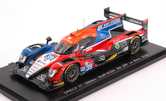 Spark Model - ORECA 07 - GIBSON N.39 6th LM 2018 V.CAPILLAIRE-J.HIRSCHI-T.GOMMENDY1:43 - Cod. S7024