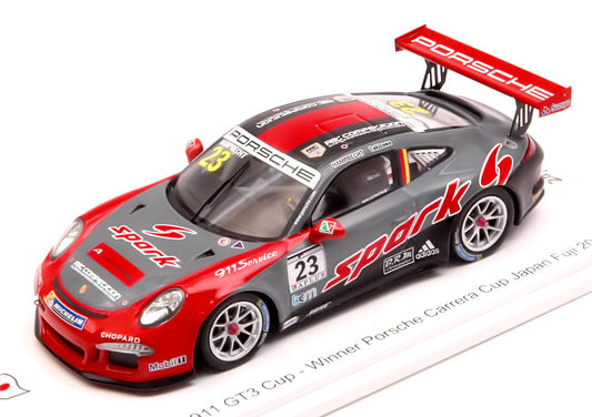 Spark Model - PORSCHE 911 GT3 N.23 WINNER CARRERA CUP JAPAN FUJI 2017 P.HAMPRECHT 1:43 - Cod. SJ052