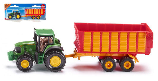 Siku - TRATTORE JOHN DEERE + RIMORCHIO cm 14 - Cod. SK1650