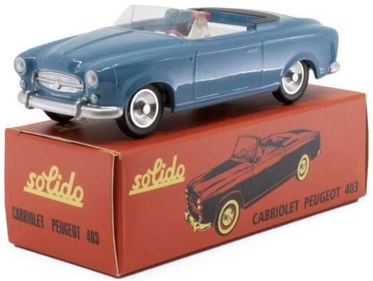 Solido - PEUGEOT 403 CABRIOLET BLEU CLAIR CLUB SOLIDO 1:43 - Cod. SL1001081