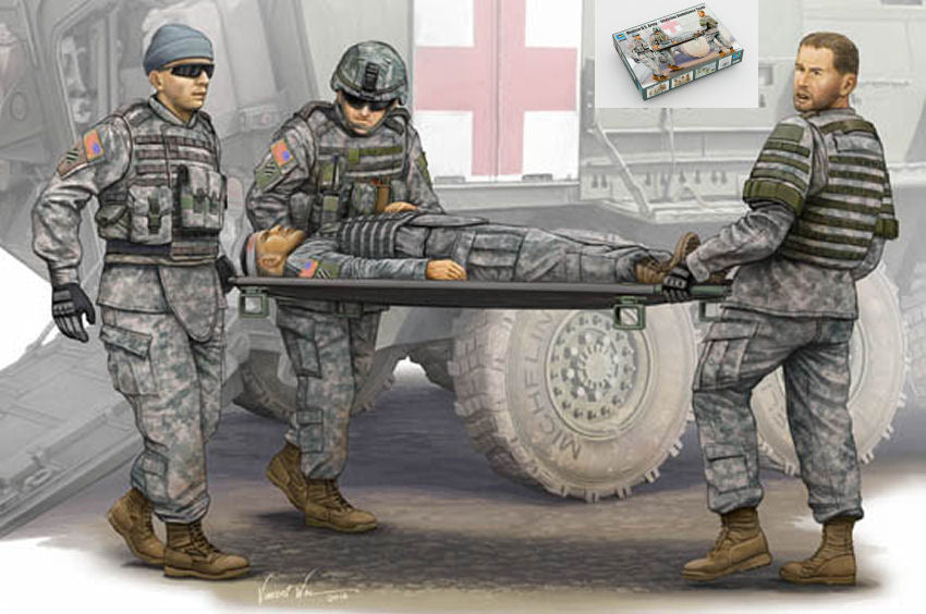 Trumpeter - FIGURE MODERN US ARMY AMBULANCE TEAM KIT 1:35 - Cod. TP0430