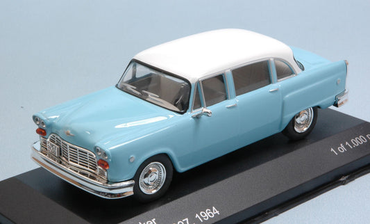 Whitebox - CHECKER MARATHON 327 1964 LIGHT BLUE W/WHITE ROOF 1:43 - Cod. WB202