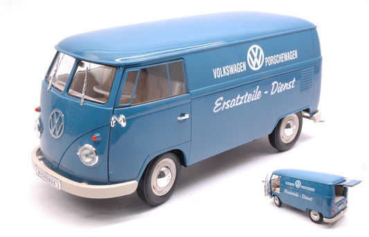 Welly - VW T1 BUS 1963 PANEL VAN "VOLKSWAGEN PORSCHEWAGEN" 1:18 - Cod. WE18053TDB