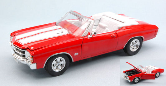 Welly - CHEVROLET CHEVELLE SS 454 1971 RED W/WHITE STRIPES 1:24 - Cod. WE2089R
