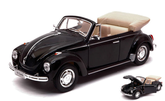 Welly - VW BEETLE CABRIO 1960 BLACK 1:24 - Cod. WE22091BK