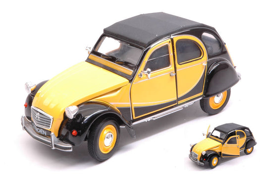 Welly - CITROEN 2 CV 6 CHARLESTON 1982 YELLOW/BLACK 1:24-27 - Cod. WE24009YBK