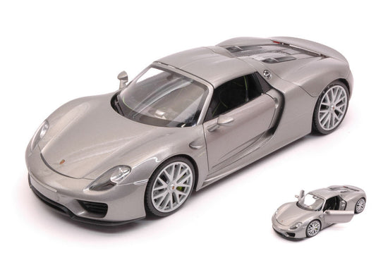 Welly - PORSCHE 918 SPYDER HARD TOP CLOSED 2013 SILVER 1:24 - Cod. WE24055HGY