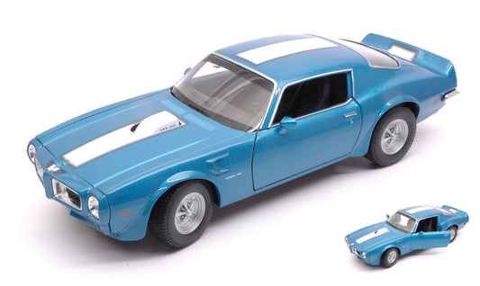 Welly - PONTIAC FIREBIRD TRANS AM 1972 BLUE W/WHITE STRIPE 1:24-27 - Cod. WE24075B