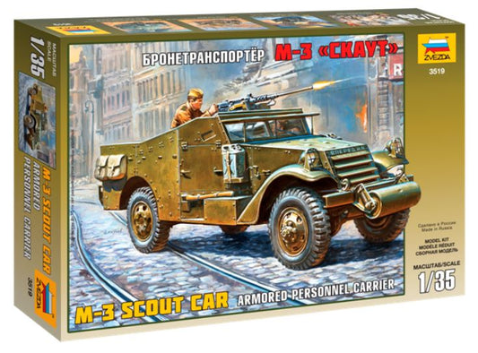 Zvezda - M3 SCOUT CAR ARMORED PERSONEL CARRIER KIT 1:35 - Cod. Z3519