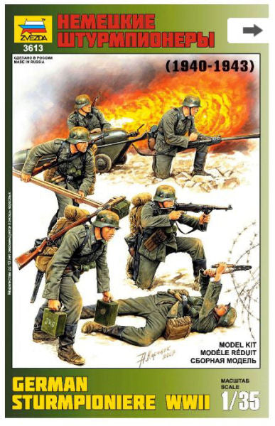 Zvezda - GERMAN STURMPIONIERE WWII KIT 1:35 - Cod. Z3613