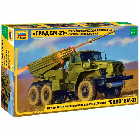 Zvezda - BM-21 GRAD ROCKET LAUNCHER KIT 1:35 - Cod. Z3655