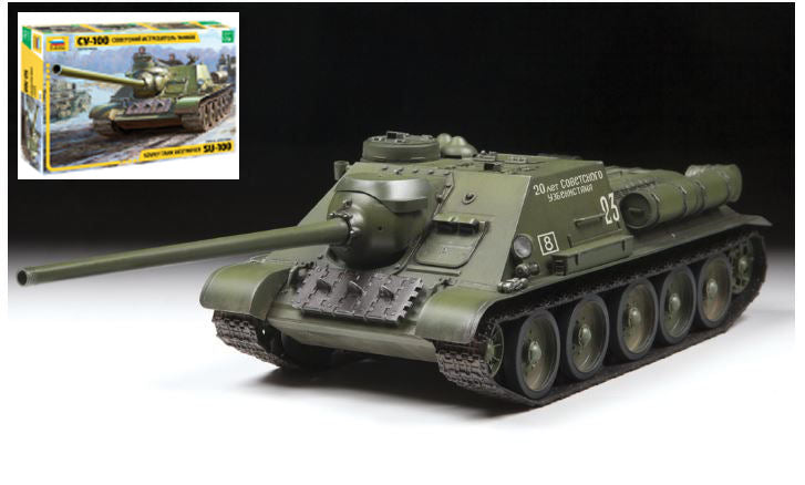 Zvezda - SOVIET SU-100 TANK DESTROYER KIT 1:35 - Cod. Z3688