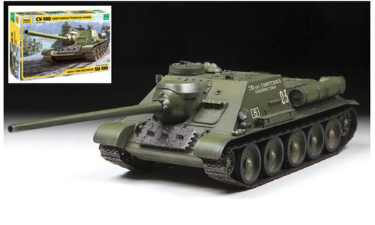 Zvezda - SOVIET SU-100 TANK DESTROYER KIT 1:35 - Cod. Z3688