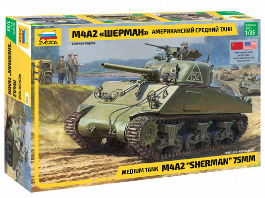 Zvezda - M4 A2 SHERMAN KIT 1:35 - Cod. Z3702