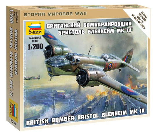 Zvezda - BRITISH BOMBER BRISTOL BLENHEIM MK IV KIT 1:200 - Cod. Z6230