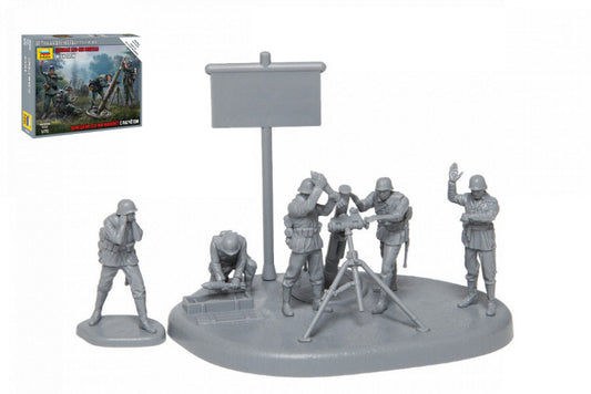 Zvezda - GERMAN 120mm MORTAR W/CREW KIT 1:72 - Cod. Z6268