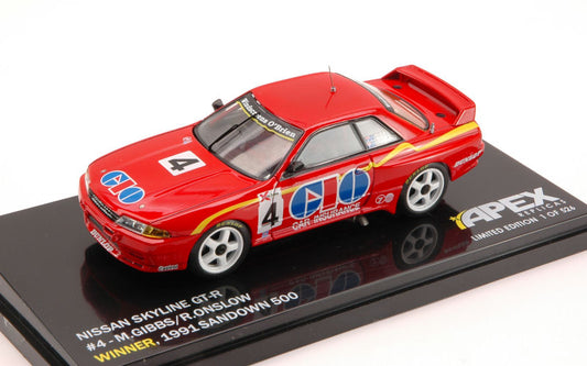Apex Replicas - NISSAN SKYLINE GT-R N.4 WINNER SANDOWN 500 1991 1:43 - Cod. AR108