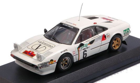 Best Model - FERRARI 308 GTB N.6 6th RALLY ELBA 1985 ERCOLANI-ROGGIA 1:43 - Cod. BT9207